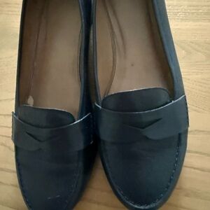 Classic Navy leather Talbot  Loafers for Women